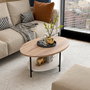 Hanah Home Mesa de Centro Elis Roble y Blanco